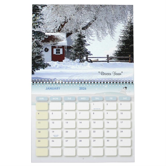 Calendrier Météo sur le Ridgeway (Jan 2026)