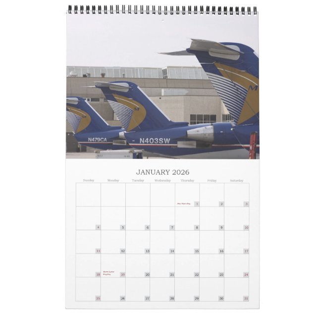 Calendrier Midwest Airlines (Jan 2026)