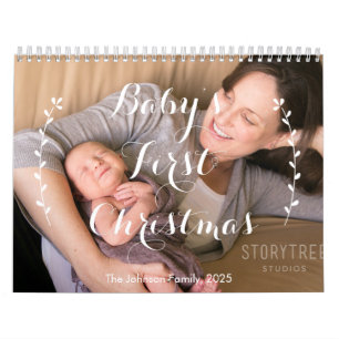 Calendrier mignon 2025 Bébés premier Noël