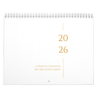 Calendrier Minimalist Clean Design