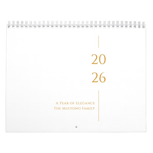 Calendrier Minimalist Clean Design (Protection)
