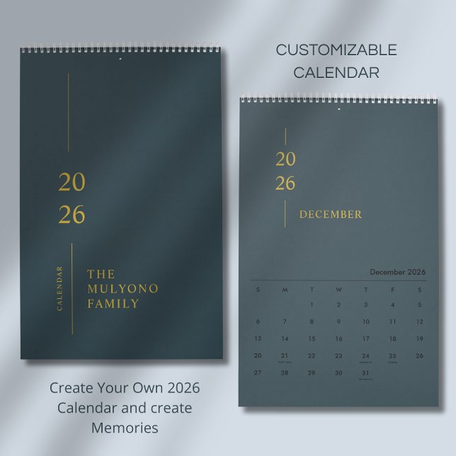 Calendrier Minimalist Modern 2026 Wall Calendar (Créateur téléchargé)