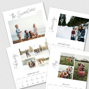 Calendrier Modèle de collage de photos de famille personnalis