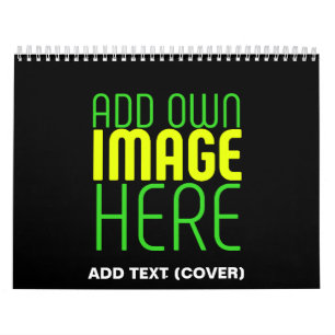 CALENDRIER MODÈLE DE TEXTE D'IMAGE NOIRE SIMPLE ET MODERNE