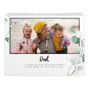 Calendrier Modèle photo Greenery Papa ID931
