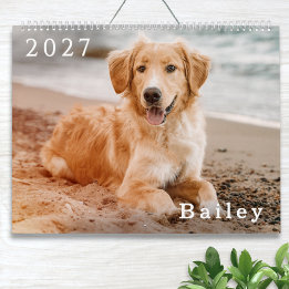 Calendrier Modèle simple pour photo de chien personnalisée po