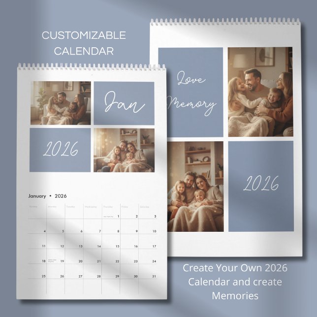 Calendrier Modern Minimalist Photo Custom Design (Créateur téléchargé)