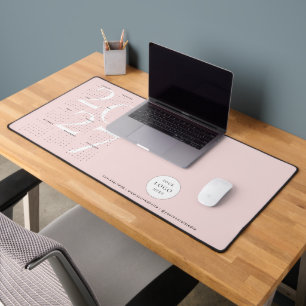 Calendrier Moderne 2027 Logo Entreprise Rose Pâle