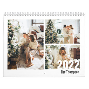 Calendrier Moderne Black White Custom Créez votre propre phot