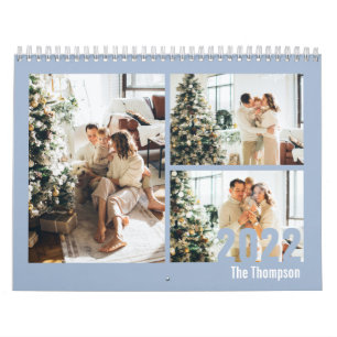 Calendrier Moderne Bleu Lumière Personnalisé Créez votre prop