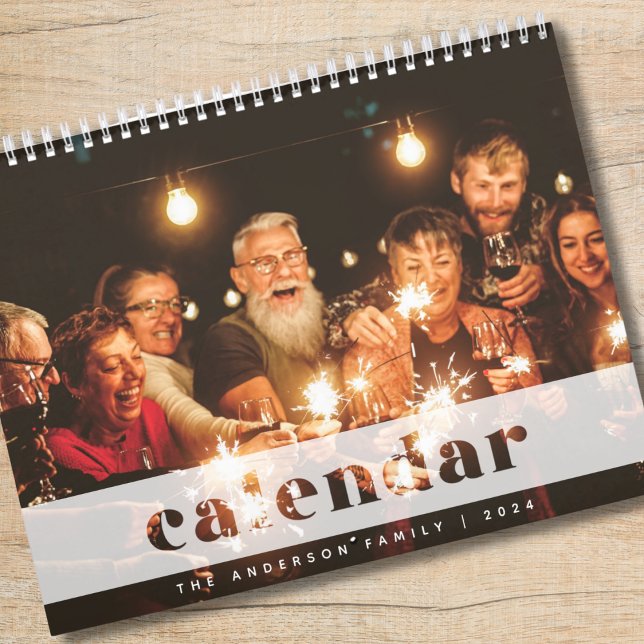 Calendrier Moderne Créez votre propre photo de famille | Supe (Créateur téléchargé)