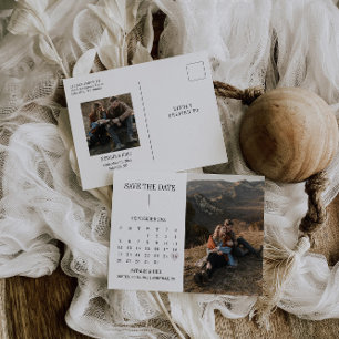 Calendrier moderne Enregistrer la date Carte posta