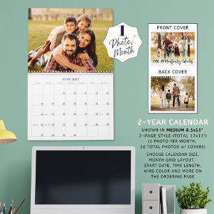 Calendrier Moderne Simple Une Photo Par Mois Script