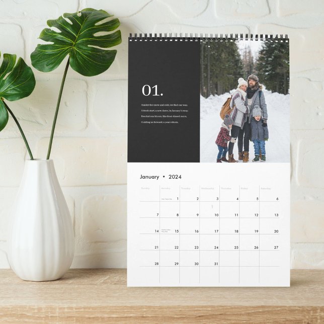 Calendrier Moments d'esprit Photos de famille et poèmes (Créateur téléchargé)