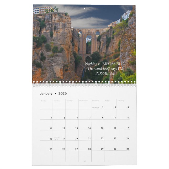 Calendrier Moments d'inspiration (Jan 2026)