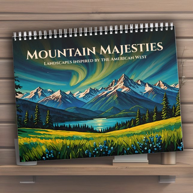 Calendrier Montagne Majesties Vibrant American West Paysage (2025 Mountain Majesties Calendar, vibrant American West landscapes, inspirational nature art)