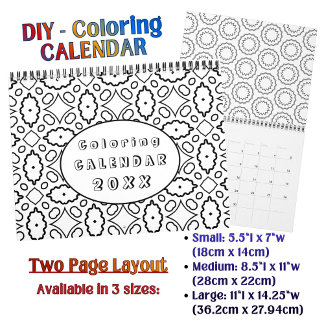 Calendrier Motif de coloriage DIY personnalisé - Art de conto