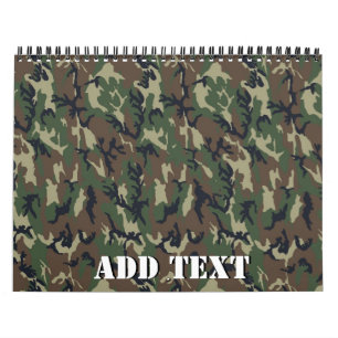 Calendrier Motif du camouflage vert militaire