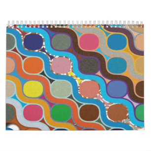 Calendrier Motif Géométrique Avec Des Couleurs Uniques
