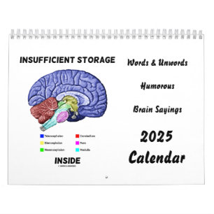 Calendrier Mots et mots clés Humours cérébraux, 2025 Calendri