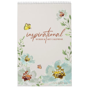 Calendrier Mots Inspirants Aquarelle Art : Lorena Depante