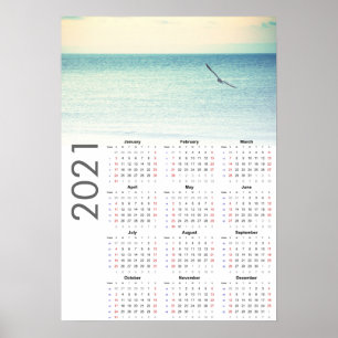 Calendrier Mouette 2021 Affiche - dimanche en prem