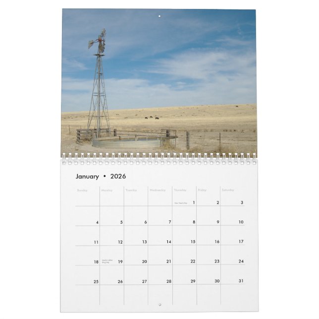 Calendrier Moulins à vent occidentaux 2012-2013 du Kansas (Jan 2026)