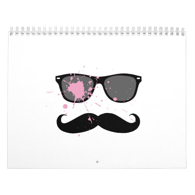 Calendrier Moustache et lunettes de soleil drôles (Protection)