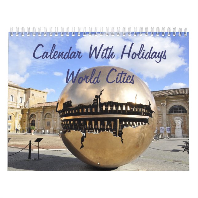 Calendrier mur personnalisé - Villes du monde (Protection)