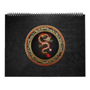 Calendrier Mural [100] Dragon chinois d'or Fucanglong