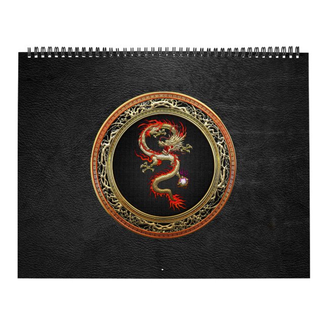 Calendrier Mural [100] Dragon chinois d'or Fucanglong (Protection)