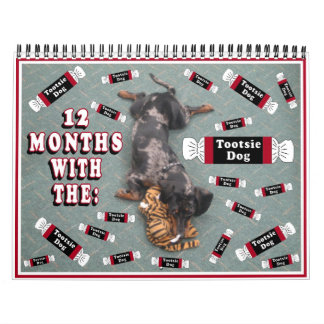 Calendrier Mural 12 mois avec le chien de tootise