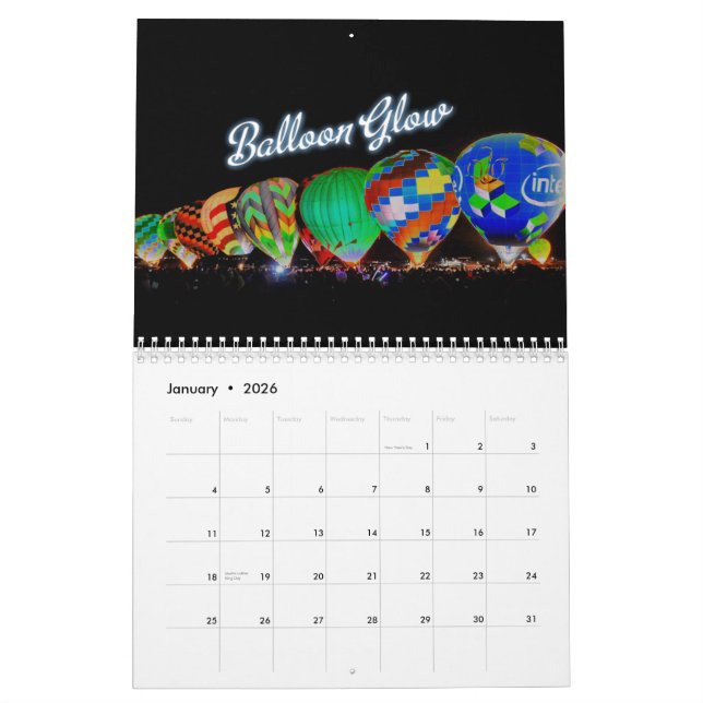 Calendrier Mural 2011 Albuquerque, festival de ballon de nanomètre (Jan 2026)