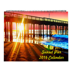 Calendrier mural 2018 de pilier de coucher du