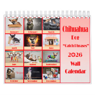Calendrier mural 2026 des phrases cultes de Chihua