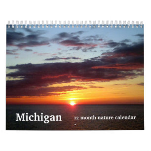 Calendrier Mural 2026 Michigan Nature & Paysage