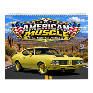 Calendrier mural 2027 des Muscle Cars Américains –