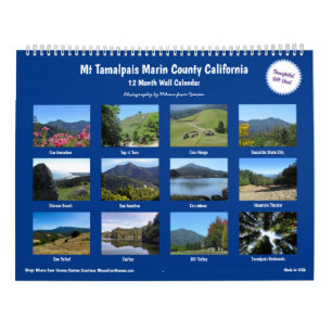 Calendrier mural 2027 Mont Tamalpais Comté de Mari