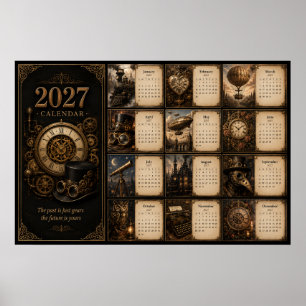 Calendrier mural 2027 Steampunk Poster
