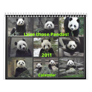 Calendrier Mural Aimez ces pandas ! 2011