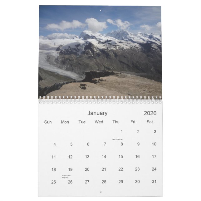Calendrier Mural Alpes suisses 2015 de "Matterhorn et d'amis" (Jan 2026)