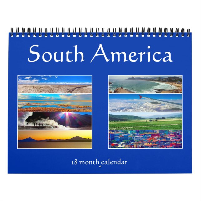 Calendrier Mural amérique du sud 18 mois (Protection)