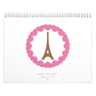 Calendrier Mural amour Paris d'oeil. 2010.