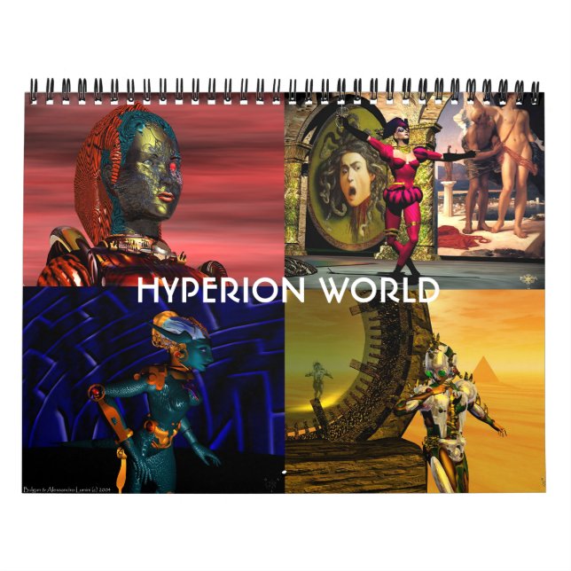 Calendrier Mural ANDROIDES, CYBORGS DE HYPERION WORLD 2017 Sci-Fi (Protection)