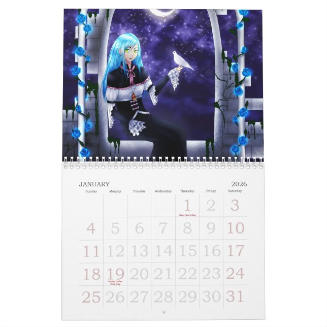 Calendrier Mural Anime 2013 (Jan 2026)