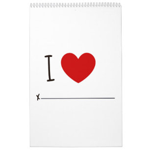 Calendrier Mural Année de l'amour chaque mois