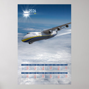 Calendrier mural annuel 2026 Poster
