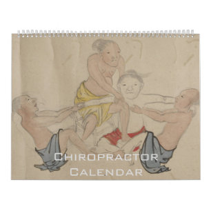 Calendrier Mural Aquarelle de thérapeute de chiropractie de