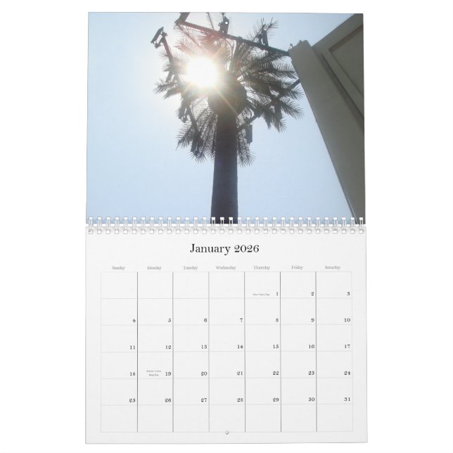 Calendrier Mural Arbres de téléphone portable (Jan 2026)