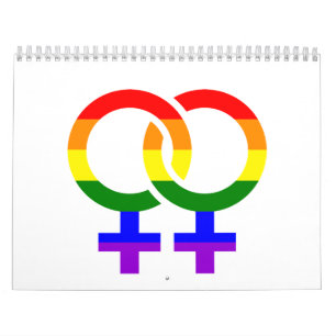 Calendrier Mural Arc-en-ciel lesbien femelle